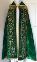 Green Antique Roman High Mass Set of Vestments 8446